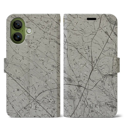 【久喜（埼玉県）】地図柄iPhoneケース（手帳タイプ）