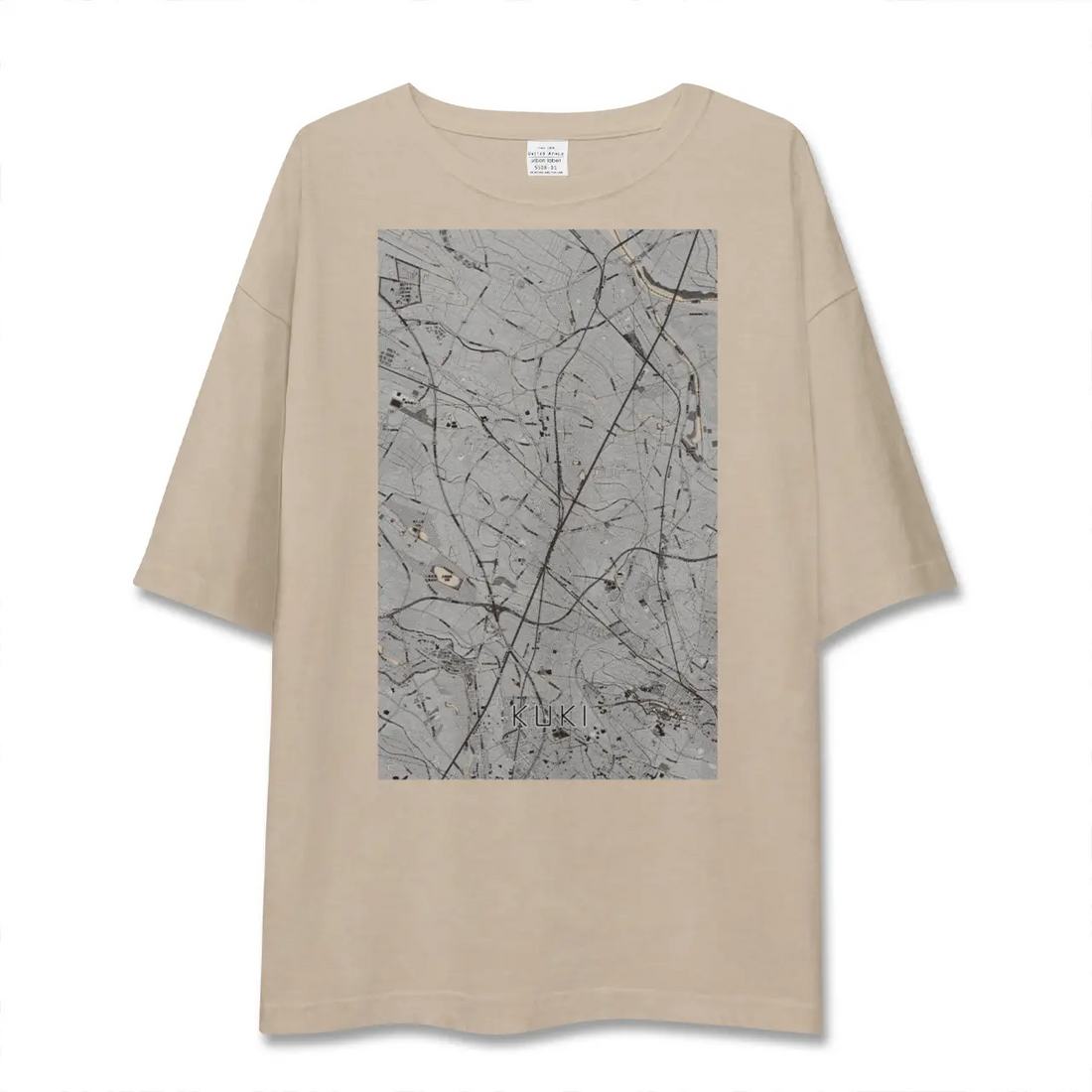 【久喜（埼玉県）】地図柄ビッグシルエットTシャツ