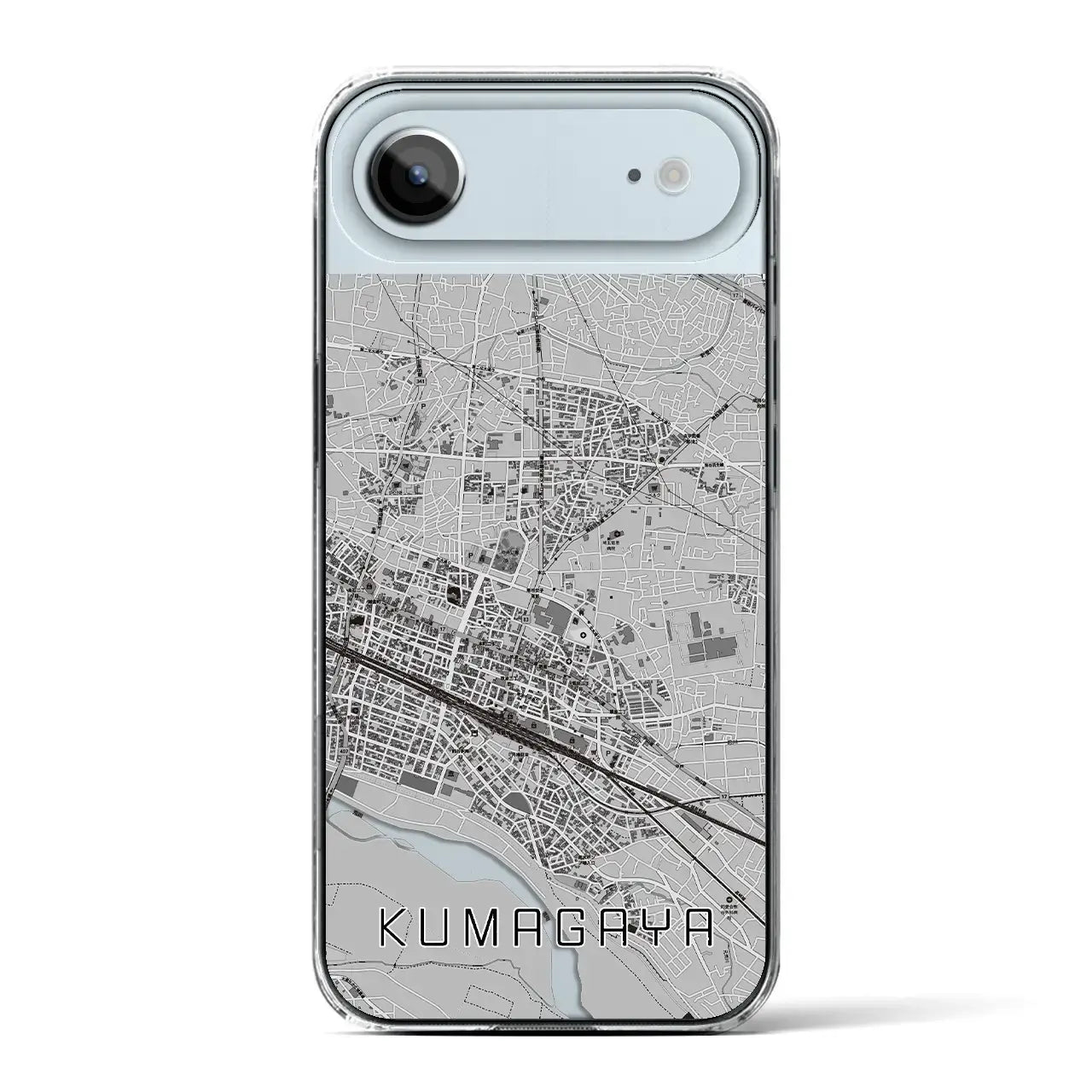 【熊谷（埼玉県）】地図柄iPhoneケース（クリアタイプ）