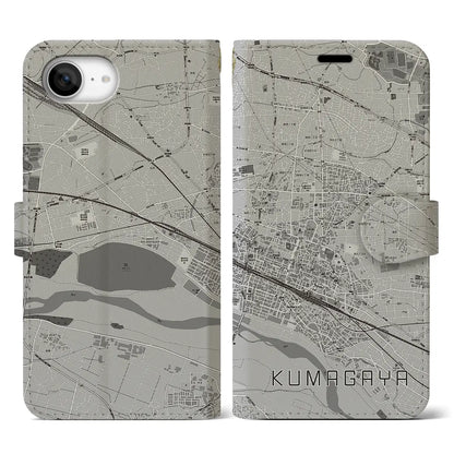 【熊谷（埼玉県）】地図柄iPhoneケース（手帳タイプ）