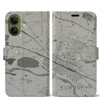 【熊谷（埼玉県）】地図柄iPhoneケース（手帳タイプ）