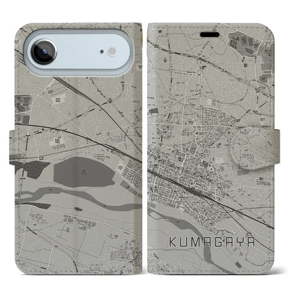 【熊谷（埼玉県）】地図柄iPhoneケース（手帳タイプ）