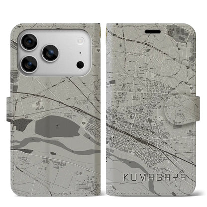 【熊谷（埼玉県）】地図柄iPhoneケース（手帳タイプ）