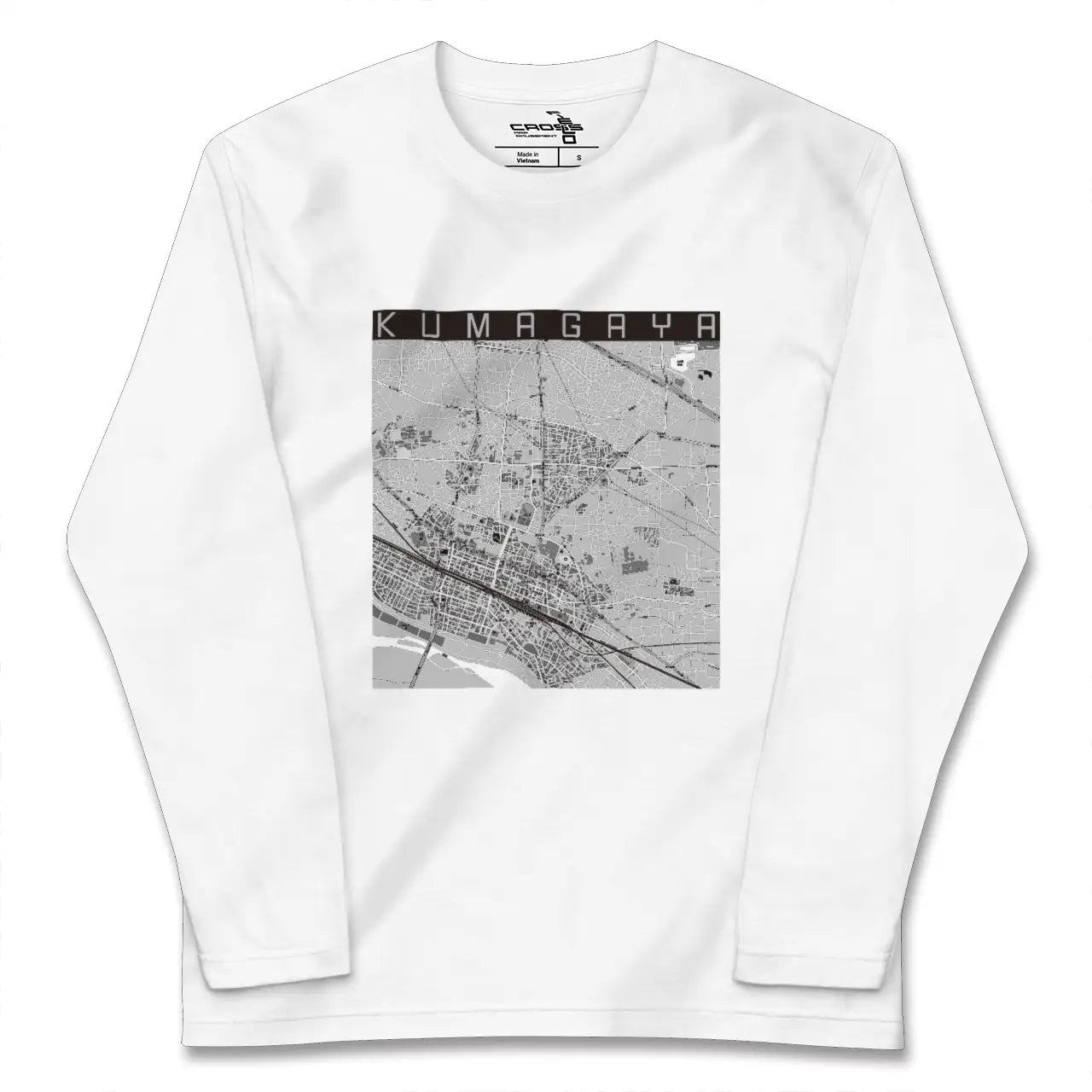 【熊谷（埼玉県）】地図柄ロングスリーブTシャツ