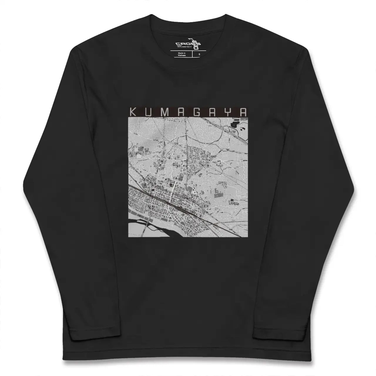 【熊谷（埼玉県）】地図柄ロングスリーブTシャツ