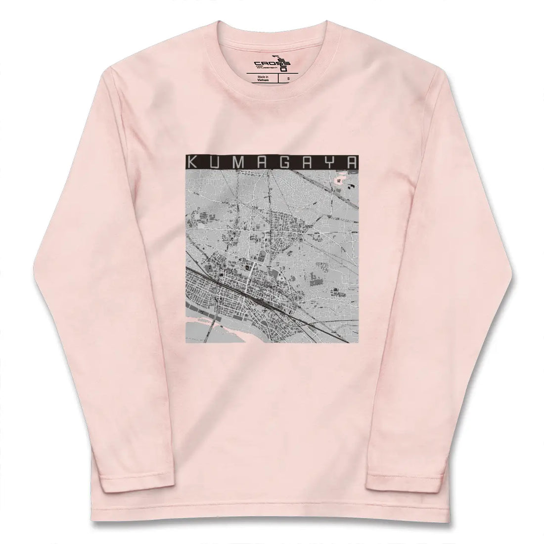 【熊谷（埼玉県）】地図柄ロングスリーブTシャツ