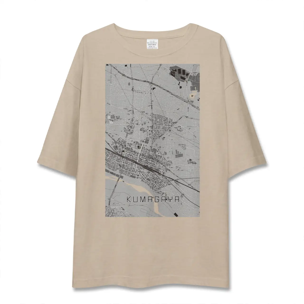 【熊谷（埼玉県）】地図柄ビッグシルエットTシャツ