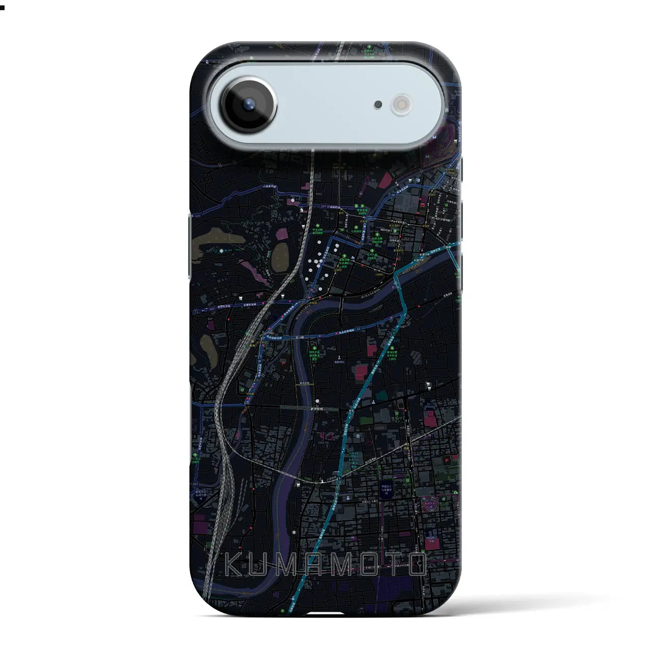 【熊本（熊本県）】地図柄iPhoneケース（バックカバータイプ）