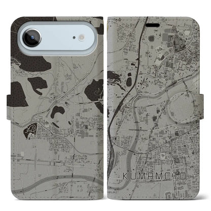 【熊本（熊本県）】地図柄iPhoneケース（手帳タイプ）