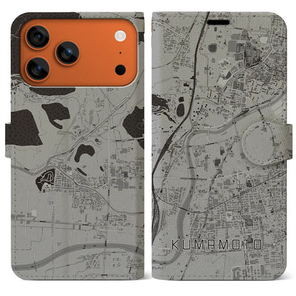 【熊本（熊本県）】地図柄iPhoneケース（手帳タイプ）