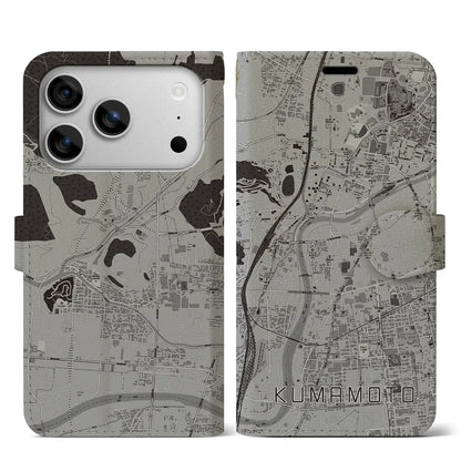 【熊本（熊本県）】地図柄iPhoneケース（手帳タイプ）