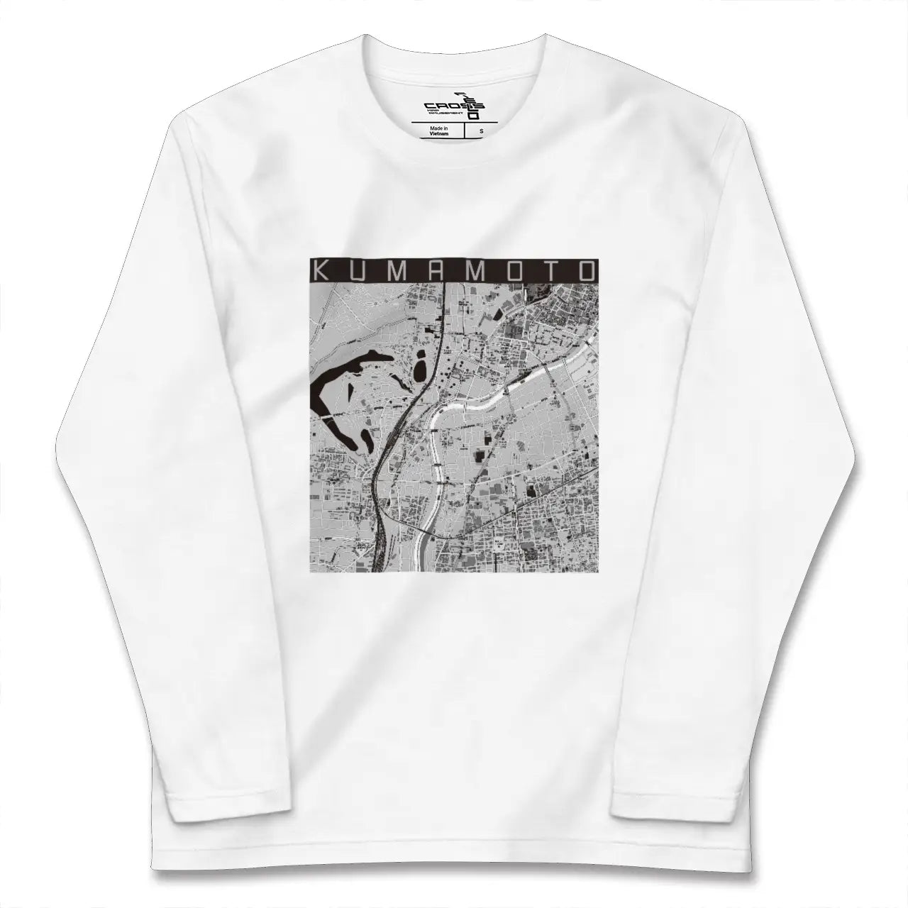 【熊本（熊本県）】地図柄ロングスリーブTシャツ