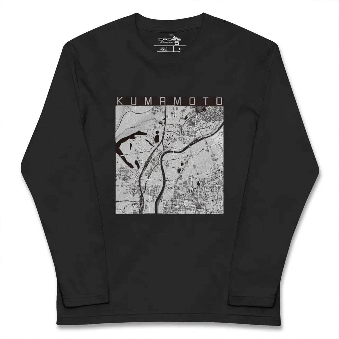 【熊本（熊本県）】地図柄ロングスリーブTシャツ
