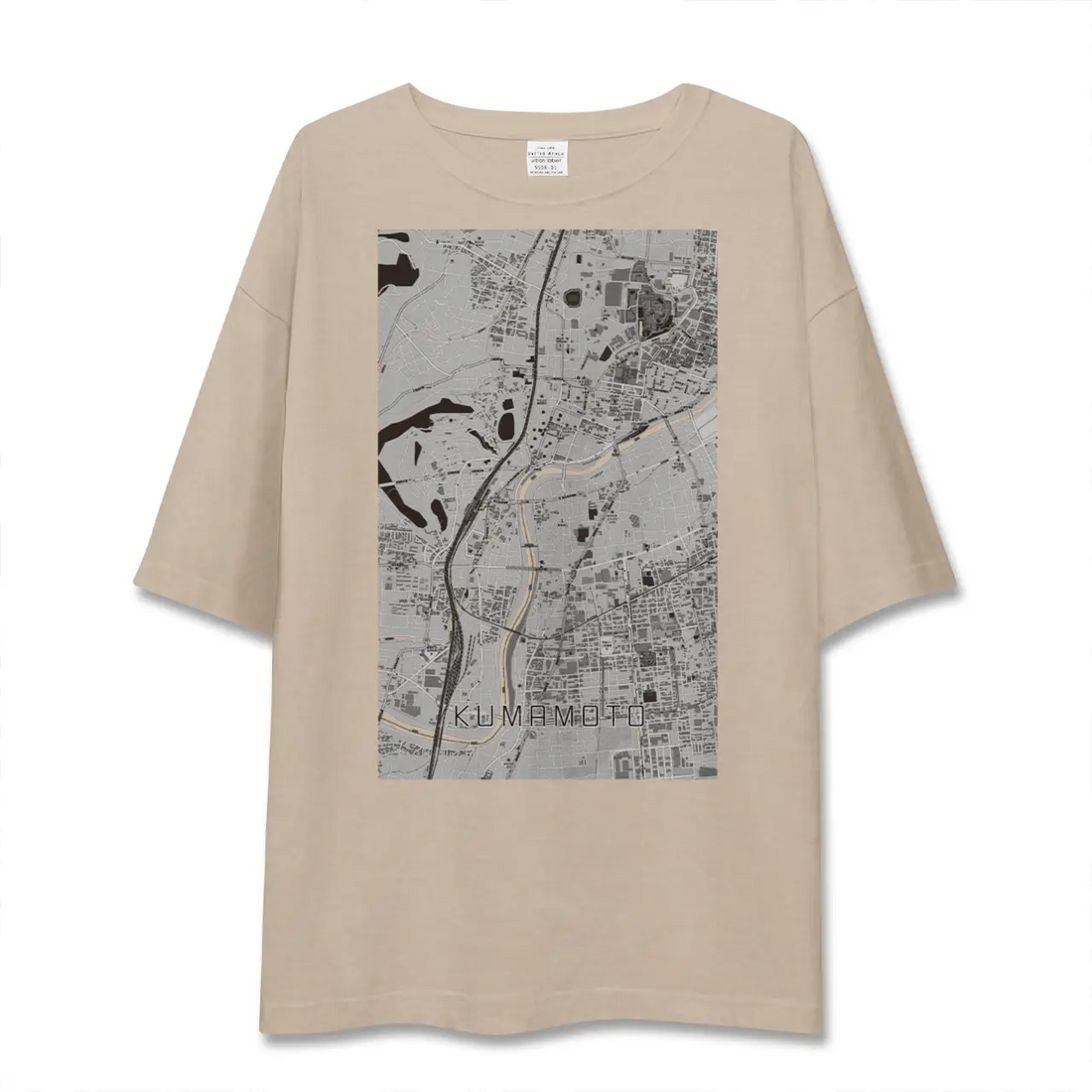 【熊本（熊本県）】地図柄ビッグシルエットTシャツ