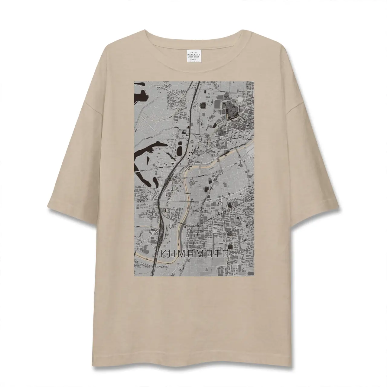 【熊本（熊本県）】地図柄ビッグシルエットTシャツ
