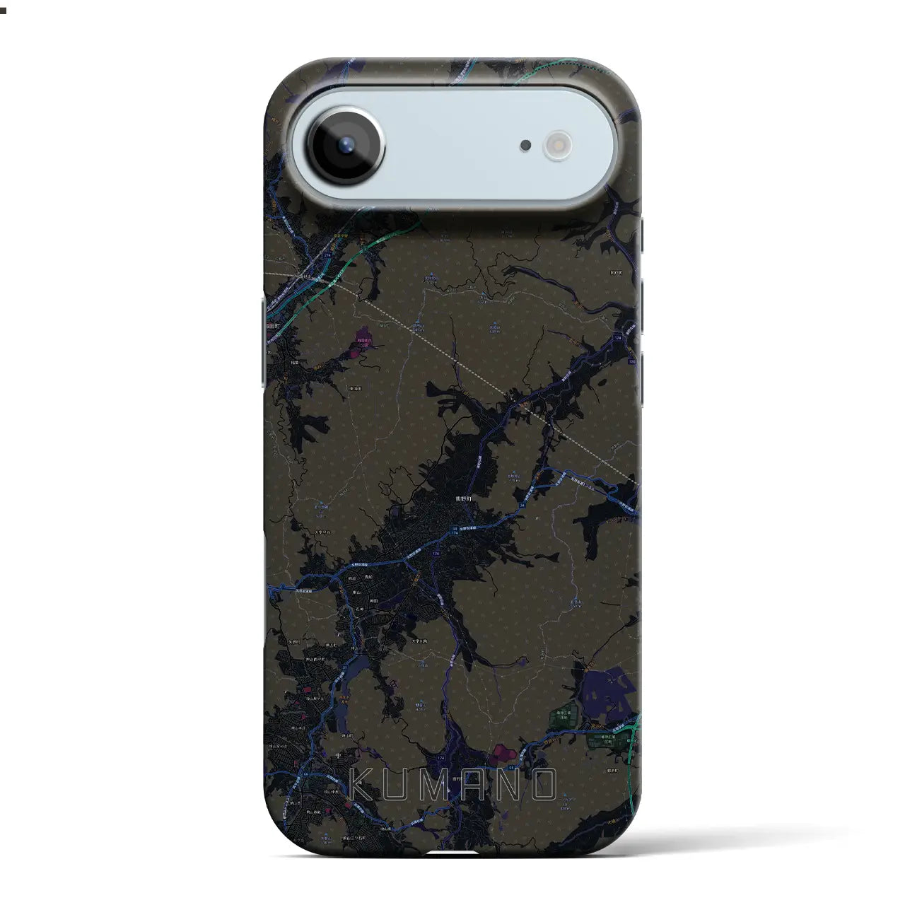 【熊野（広島県）】地図柄iPhoneケース（バックカバータイプ）