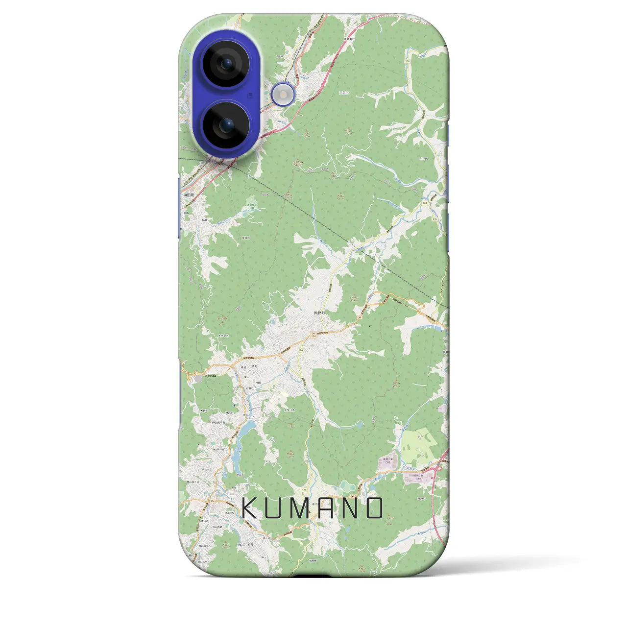 【熊野（広島県）】地図柄iPhoneケース（バックカバータイプ）ナチュラル・iPhone 16 Pro Max 用