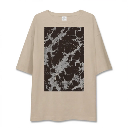 【熊野（広島県）（広島県）】地図柄ビッグシルエットTシャツ