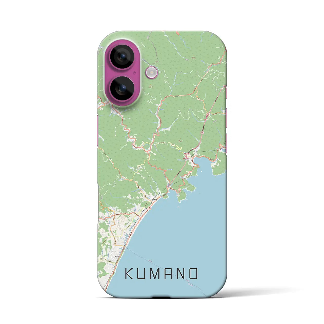 【熊野（三重県）】地図柄iPhoneケース（バックカバータイプ）
