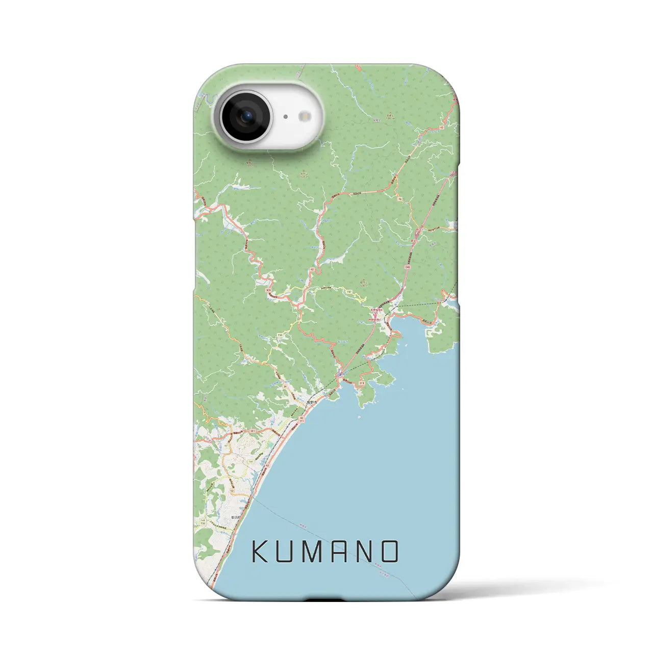 【熊野（三重県）】地図柄iPhoneケース（バックカバータイプ）