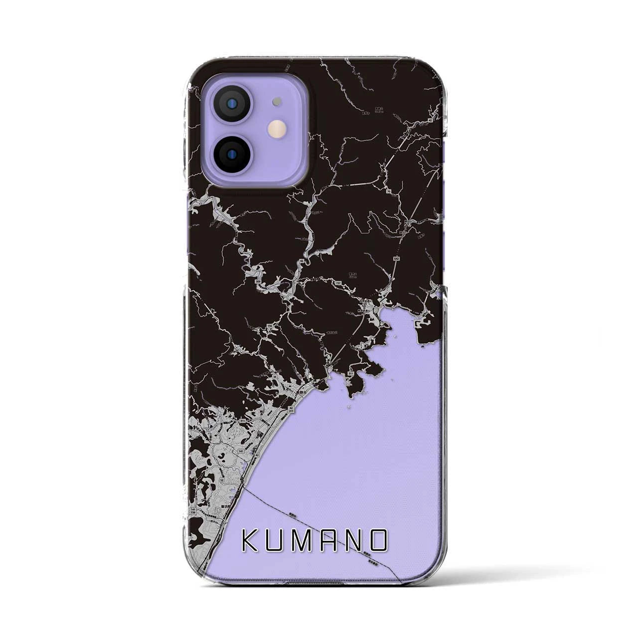 【熊野（三重県）】地図柄iPhoneケース（クリアタイプ）