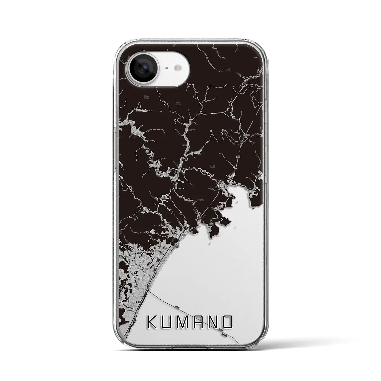 【熊野（三重県）】地図柄iPhoneケース（クリアタイプ）