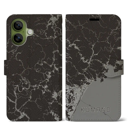 【熊野（三重県）】地図柄iPhoneケース（手帳タイプ）