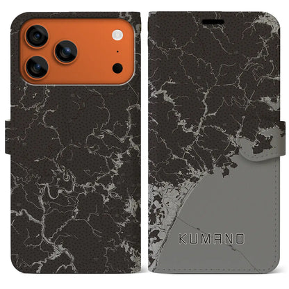 【熊野（三重県）】地図柄iPhoneケース（手帳タイプ）