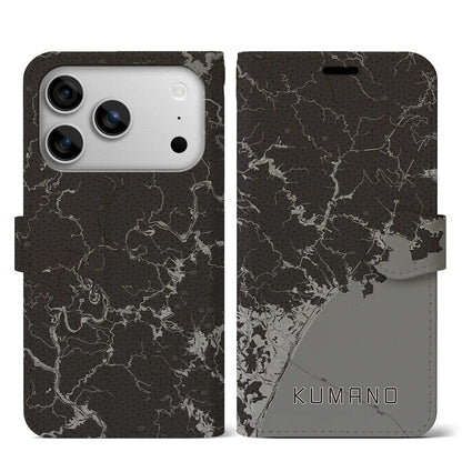 【熊野（三重県）】地図柄iPhoneケース（手帳タイプ）