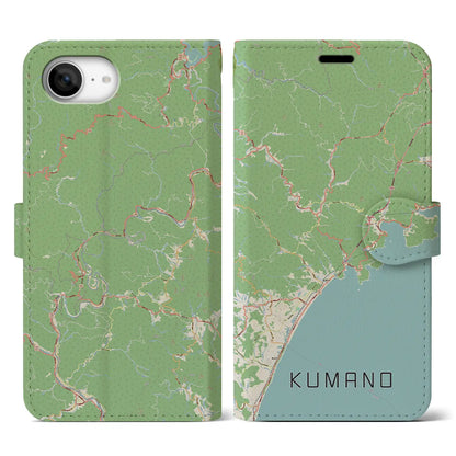 【熊野（三重県）】地図柄iPhoneケース（手帳タイプ）