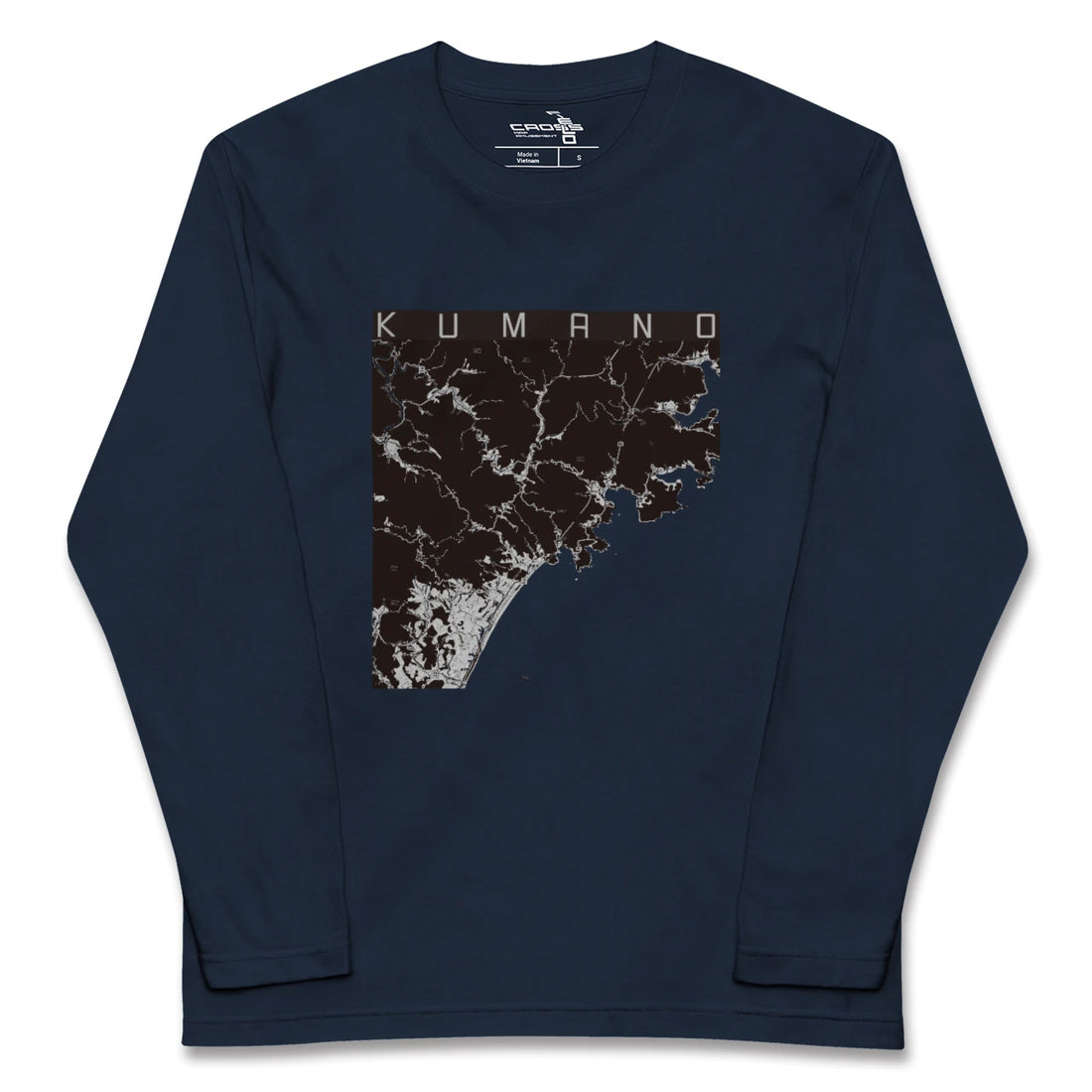 【熊野(三重県)】地図柄ロングスリーブTシャツ