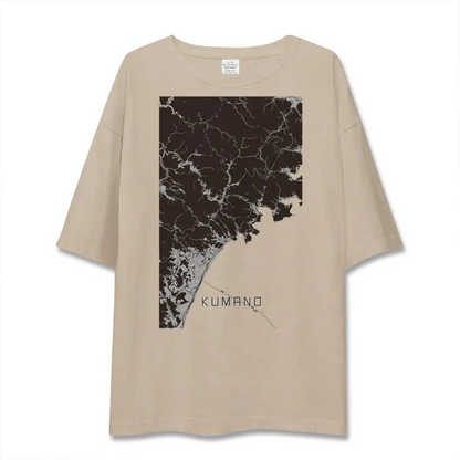 【熊野（三重県）】地図柄ビッグシルエットTシャツ
