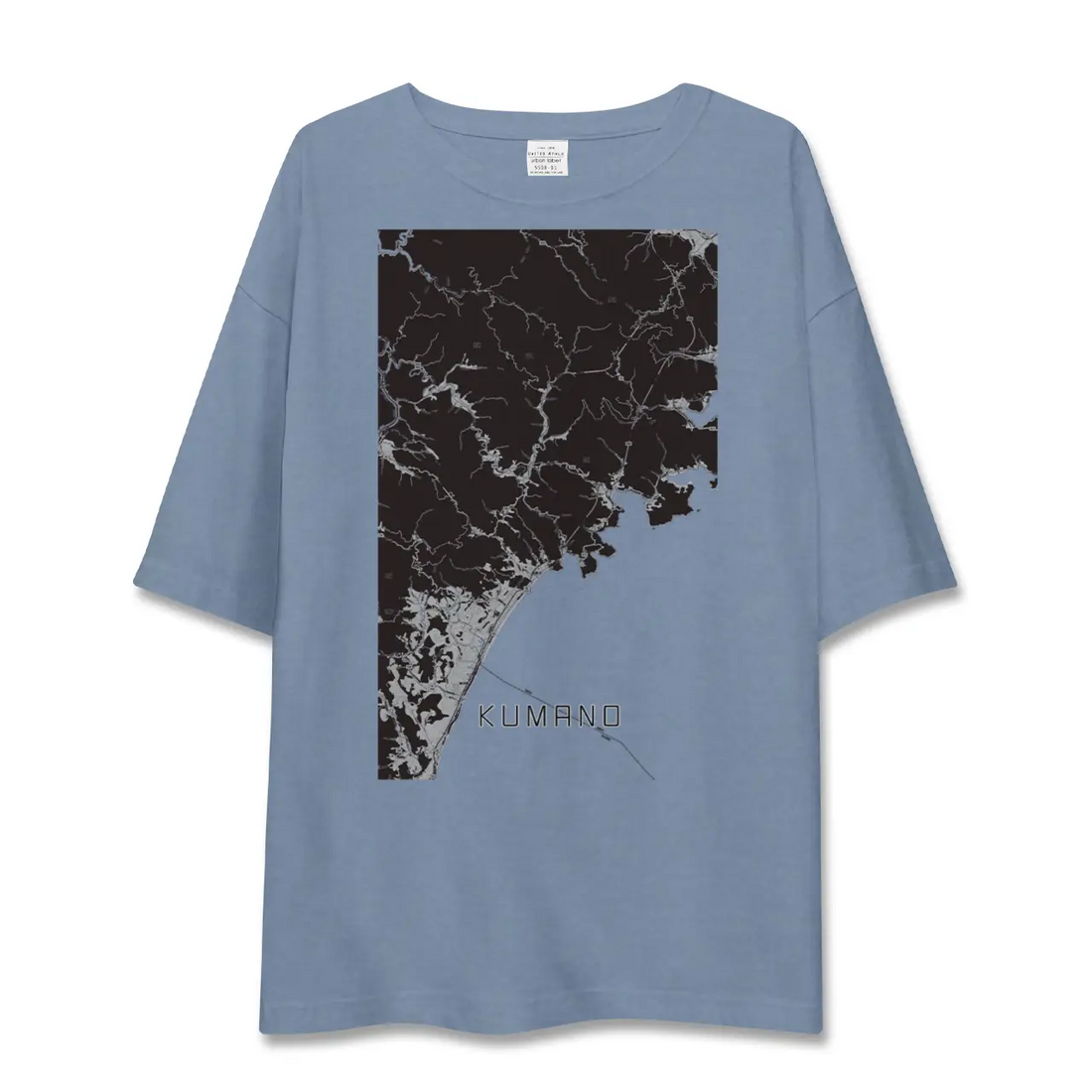 【熊野(三重県)】地図柄ビッグシルエットTシャツ