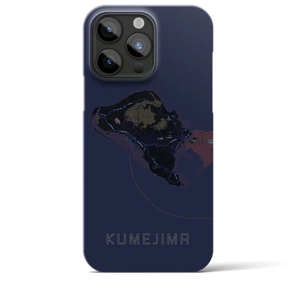 【久米島（沖縄県）】地図柄iPhoneケース（バックカバータイプ）