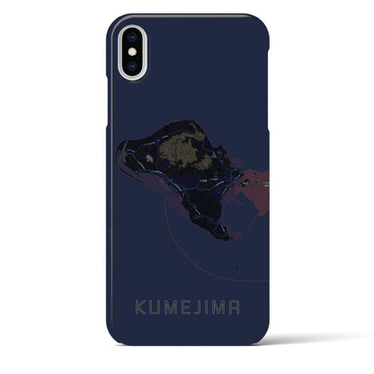 【久米島（沖縄県）】地図柄iPhoneケース（バックカバータイプ）