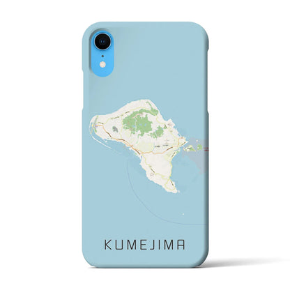 【久米島（沖縄県）】地図柄iPhoneケース（バックカバータイプ）