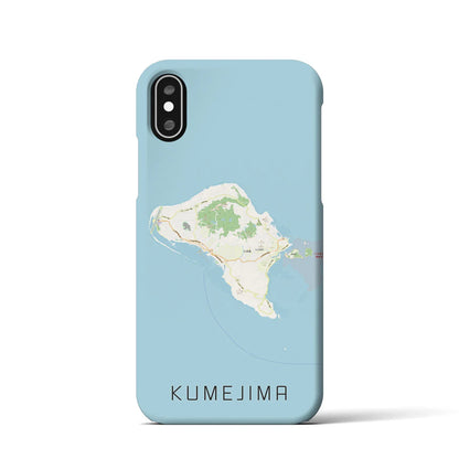 【久米島（沖縄県）】地図柄iPhoneケース（バックカバータイプ）