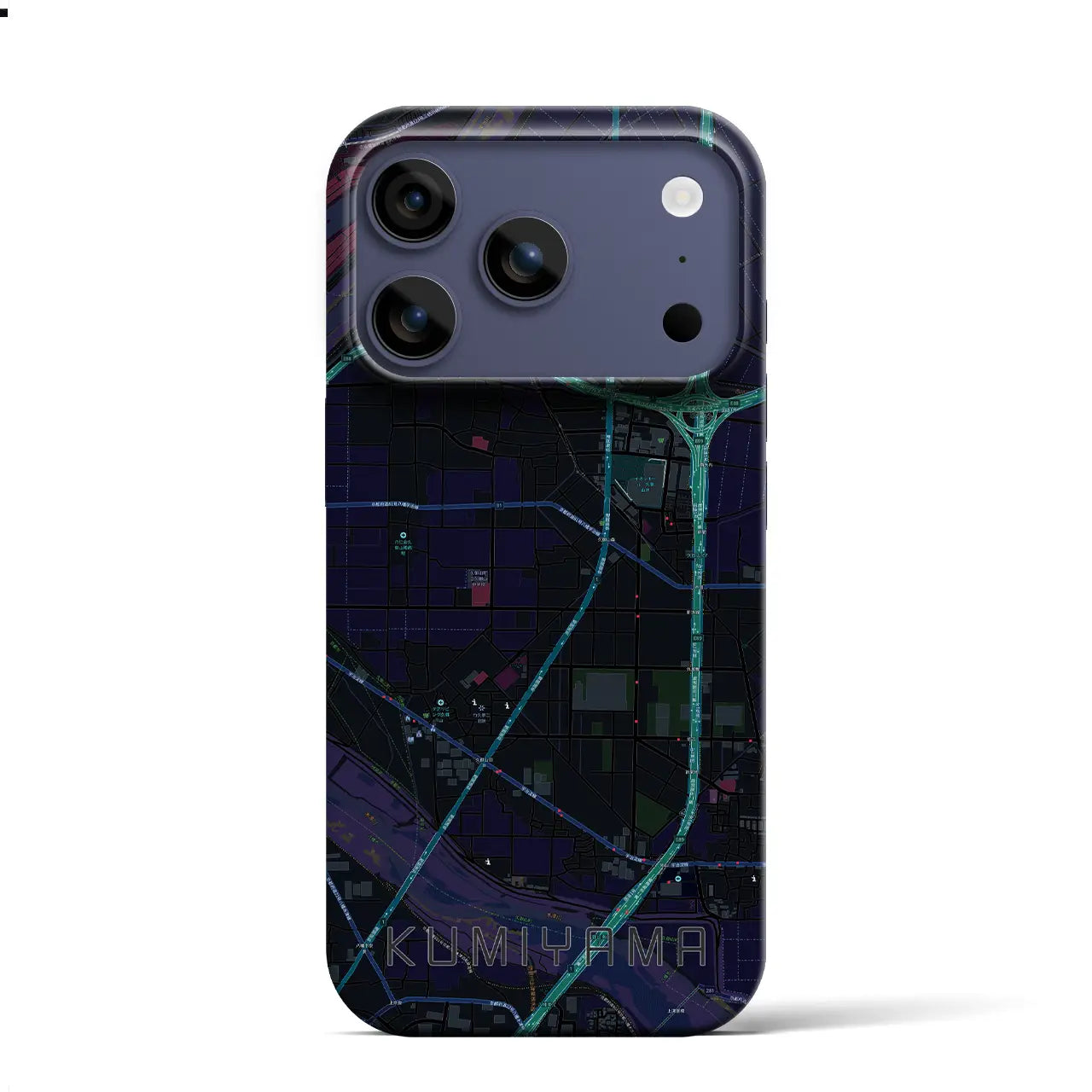 【久御山（京都府）】地図柄iPhoneケース（バックカバータイプ）
