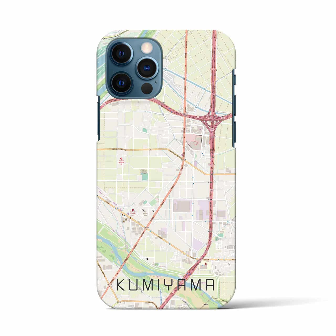 【久御山（京都府）】地図柄iPhoneケース（バックカバータイプ）