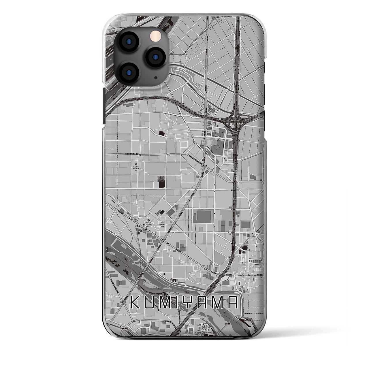 【久御山（京都府）】地図柄iPhoneケース（クリアタイプ）