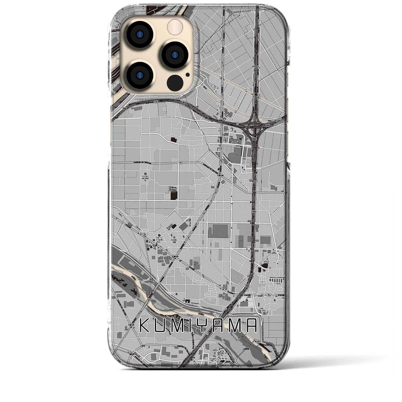 【久御山（京都府）】地図柄iPhoneケース（クリアタイプ）