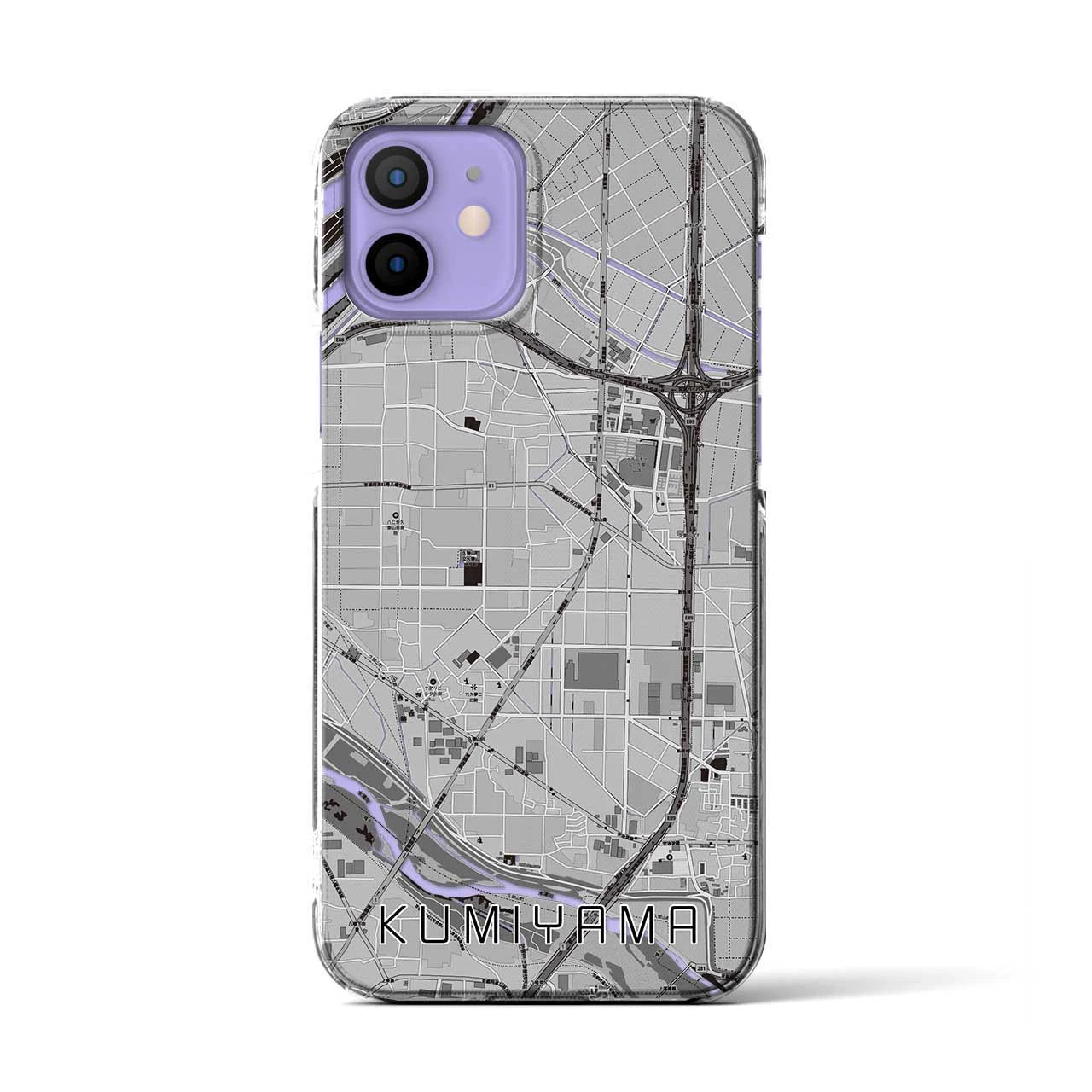 【久御山（京都府）】地図柄iPhoneケース（クリアタイプ）
