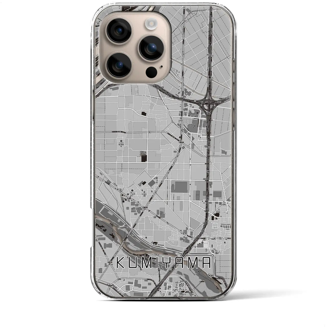 【久御山（京都府）】地図柄iPhoneケース（クリアタイプ）