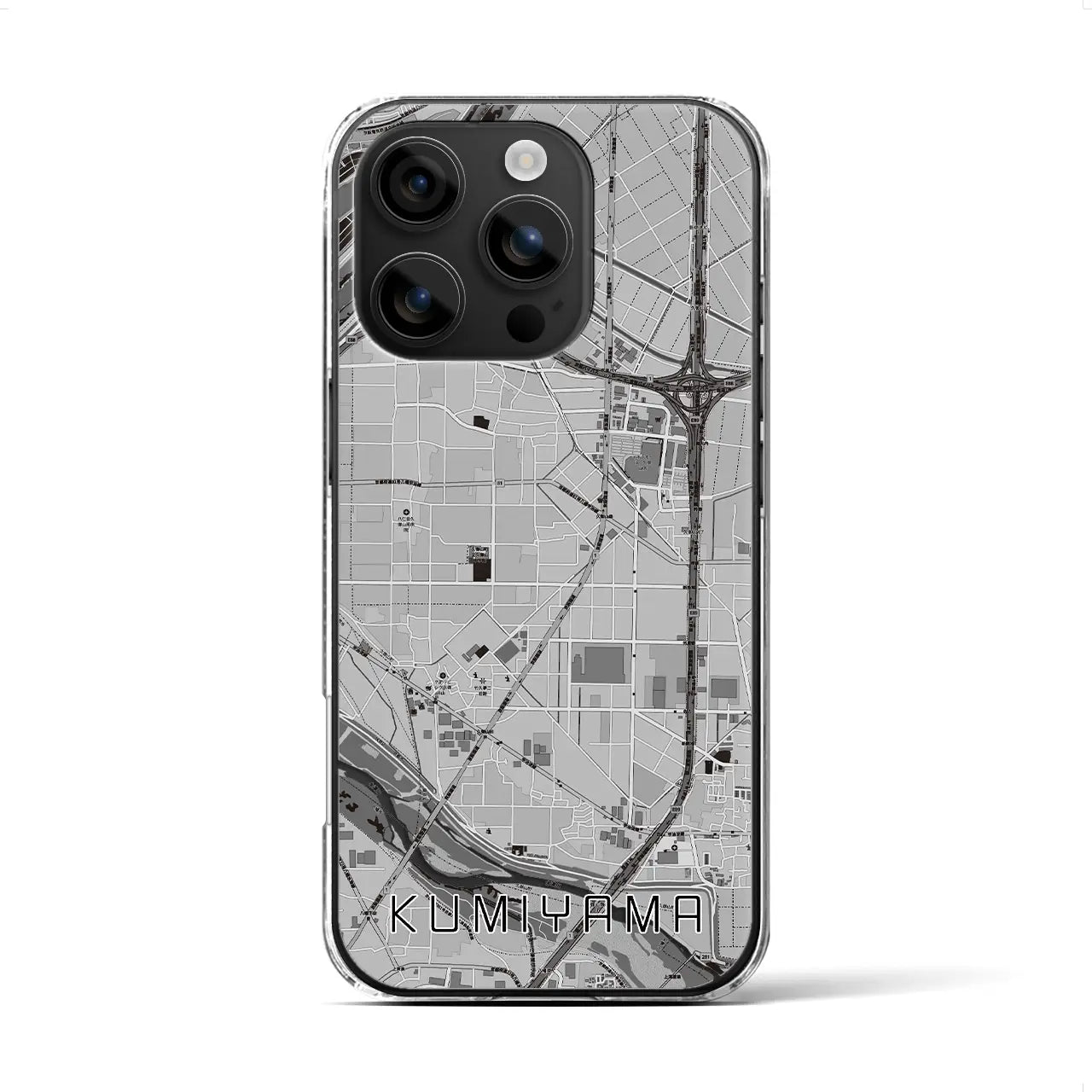 【久御山（京都府）】地図柄iPhoneケース（クリアタイプ）