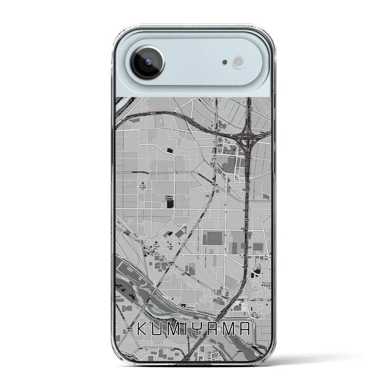 【久御山（京都府）】地図柄iPhoneケース（クリアタイプ）