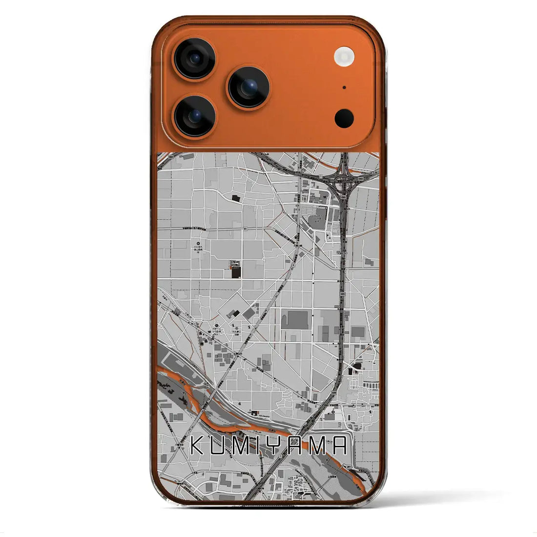 【久御山（京都府）】地図柄iPhoneケース（クリアタイプ）