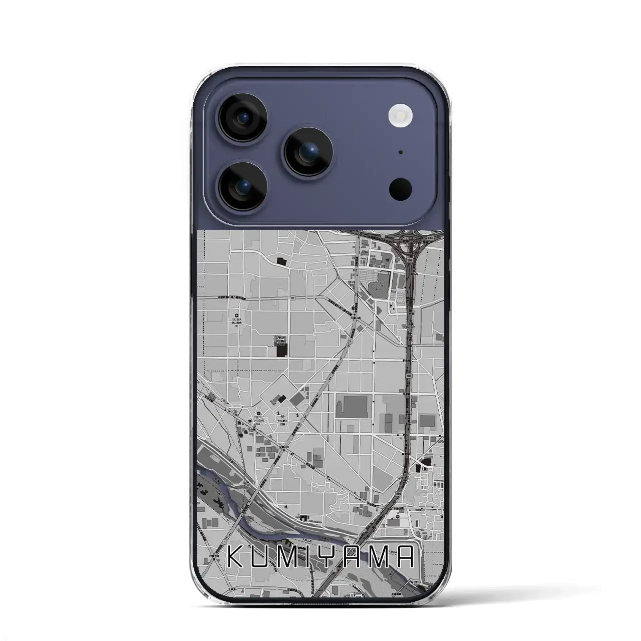 【久御山（京都府）】地図柄iPhoneケース（クリアタイプ）