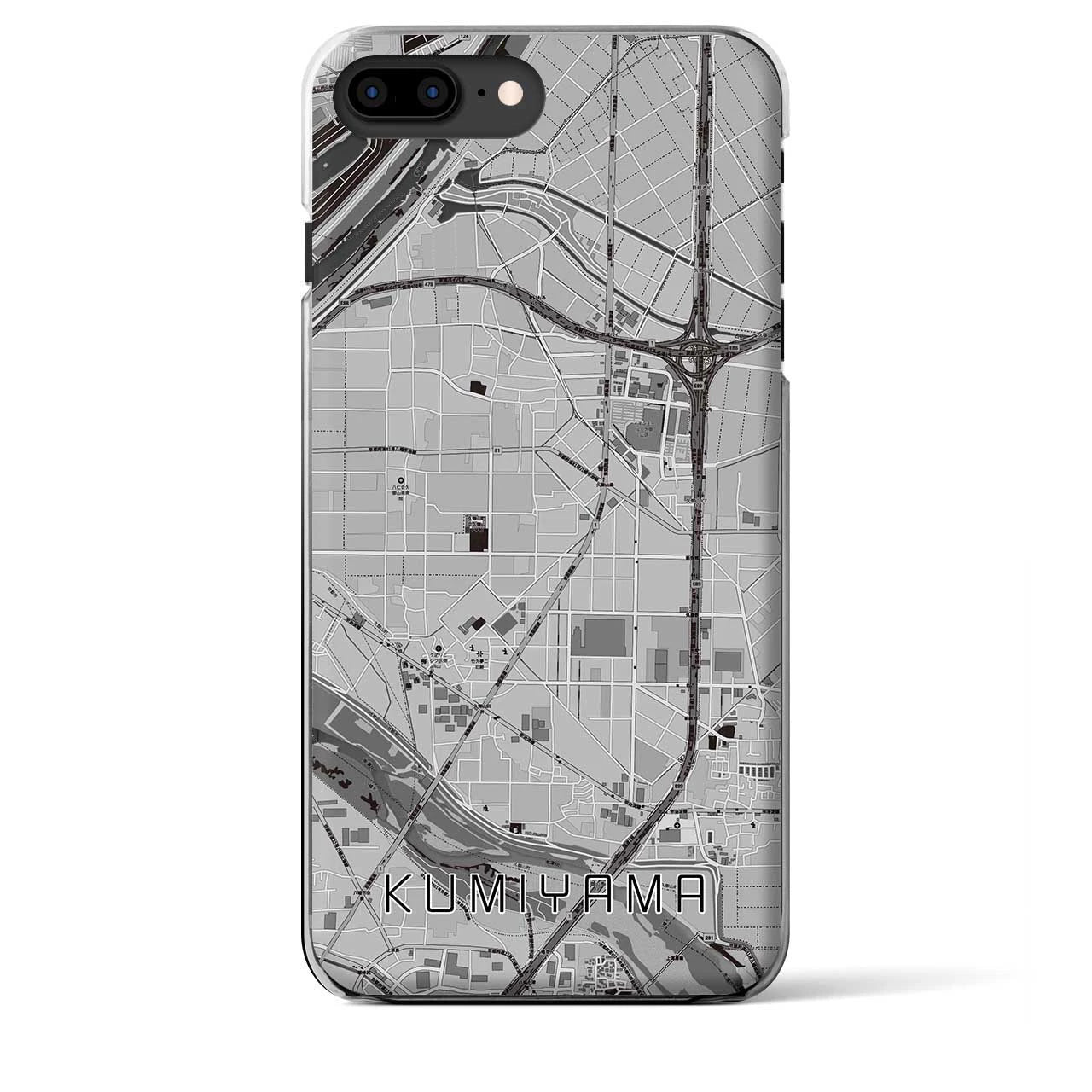 【久御山（京都府）】地図柄iPhoneケース（クリアタイプ）