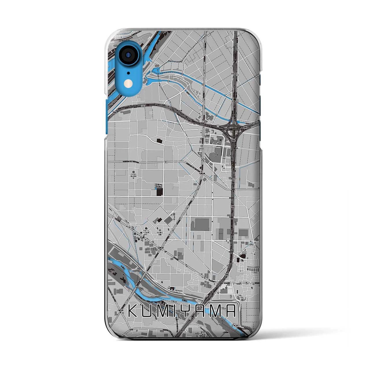【久御山（京都府）】地図柄iPhoneケース（クリアタイプ）