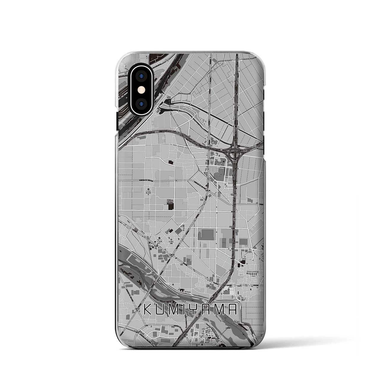 【久御山（京都府）】地図柄iPhoneケース（クリアタイプ）